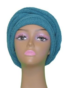 Soft Turquoise Knit Turban