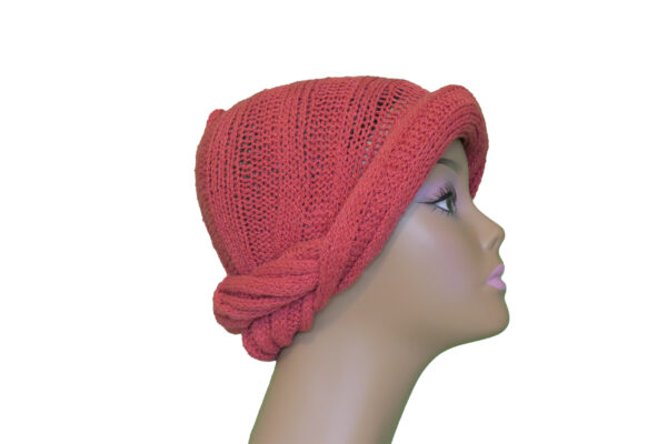 Soft Orange Hand Knitted Esprit Turban - Image 11