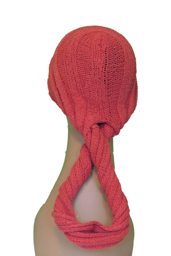 Soft Orange Hand Knitted Esprit Turban - Image 13