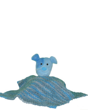 Blue Puppy Comfort Pal Pacifier Clip & Blankie Set