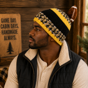 Alternative view of Cozy Craft Football Beanie