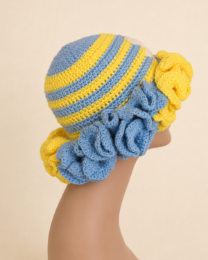 Custom Crochet Ruffle Spirit Hat - Image 5