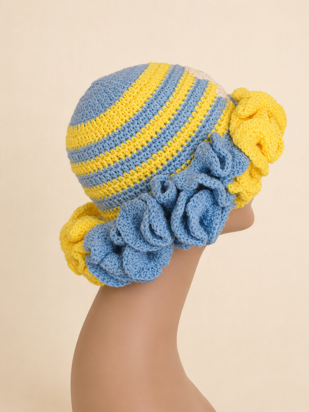 Custom Crochet Ruffle Spirit Hat - Image 5