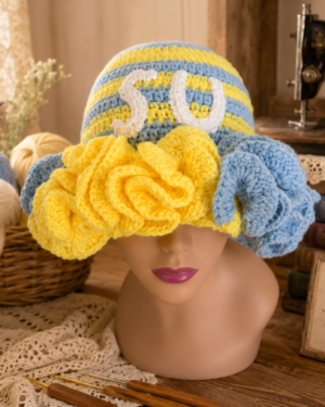 Custom Crochet Ruffle Spirit Hat - Image 9