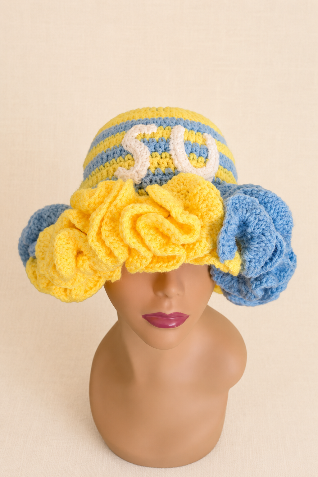 Custom Crochet Ruffle Spirit Hat - Image 7