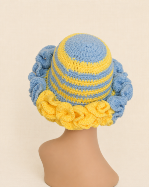 Custom Crochet Ruffle Spirit Hat - Image 4