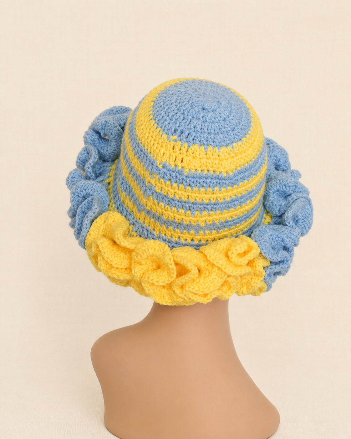 Custom Crochet Ruffle Spirit Hat - Image 4